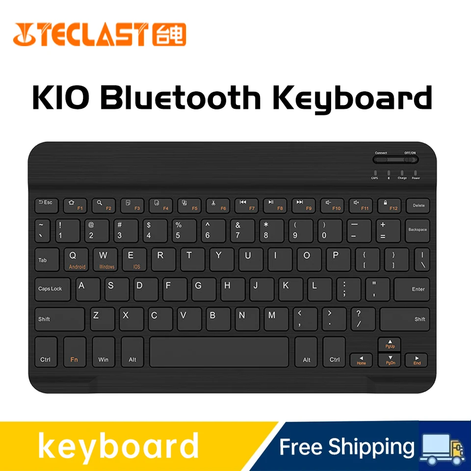 Teclast Original K10 Bluetooth klávesnica pre systém systému Windows Android iOS pre prenosné dosky Tablety Smartphones Wireless Keyboards USB
