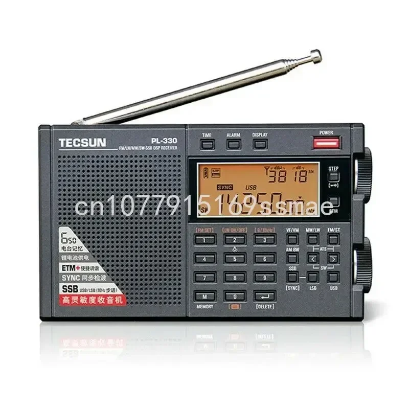 TECSUN PL-330 FM/MW/SW/LW SSB DSP Full-Band Radio Radio Multifunkčné prenosné rádiové prijímače High Cenitivity Radio PL330