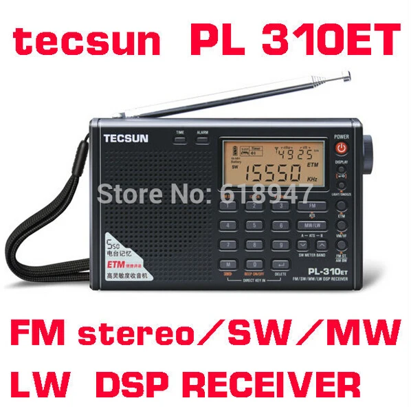 TECSUN PL310ET PL-310ET Full Band Radio Digital Demodulátor FM/AM/SW/MW/LW Svetové pásmo Stereo Radio Digital Register