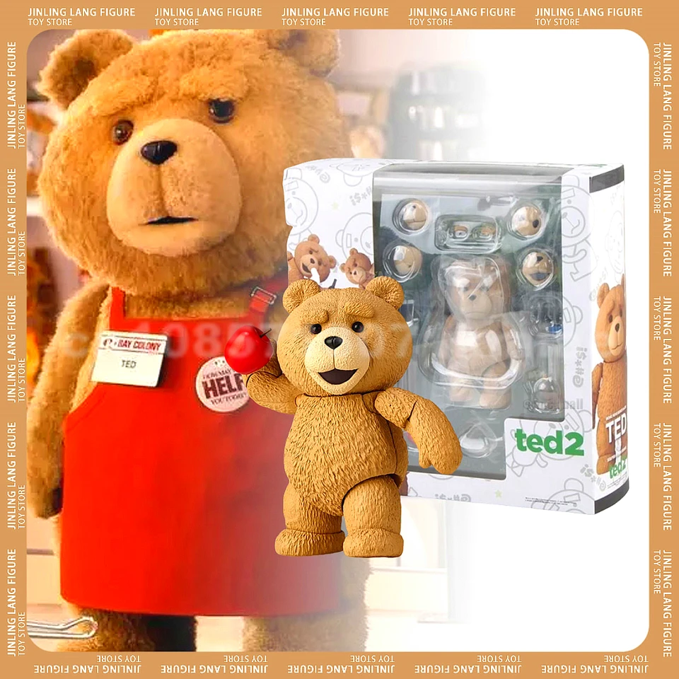 Ted Teddy Bear BJD figuár Ted 2 Úžasný Yamaguchi Revoltech č .006 Teddy Brick PVC Boxed Model Model Model Action Figures Hračky darčeky