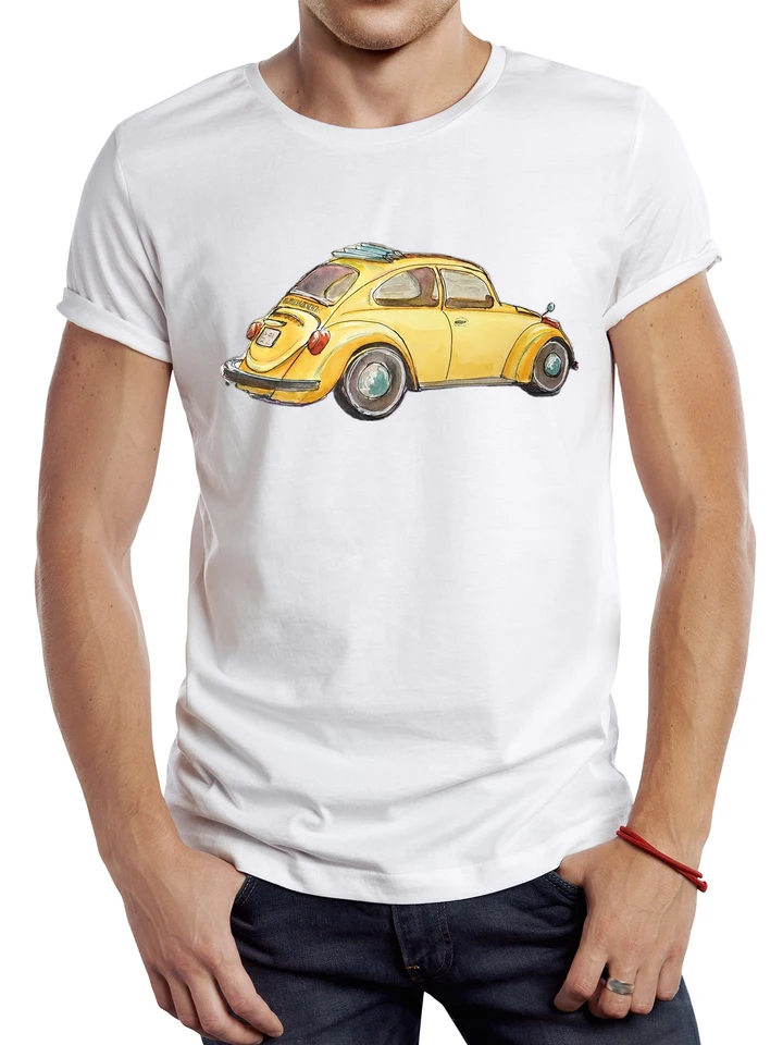 Teehub Vintage Buggy Tlačené muži Tiekot grafické retro chrobáky kreslenie športového auta handričku príležitostné vrcholy bedrové tričko