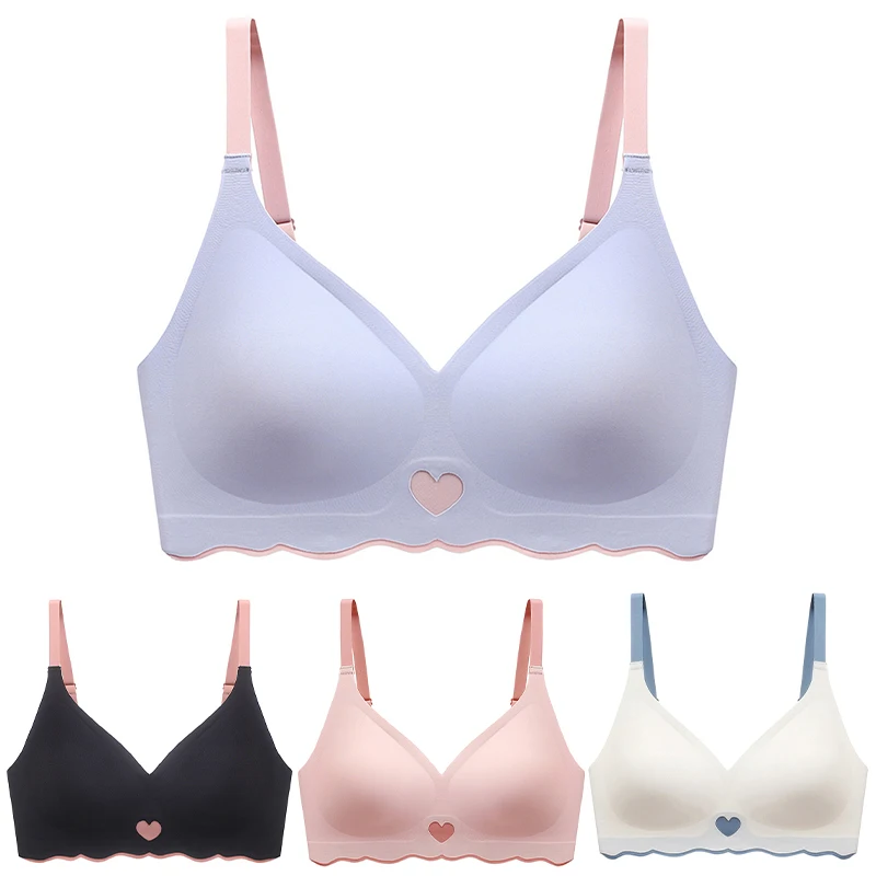 Teen dieťa Girls Training podprsenka dospievajúca roztomilá láska puberty dievča spodné prádlo Žiadny prsteň mladá fitness podprsenka mládež prsia
