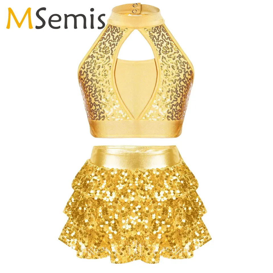 Teen Girls Jazz Dance outfit Shiny Flowin odstupňovaný trikotský unitards /plodina s nohavicami
