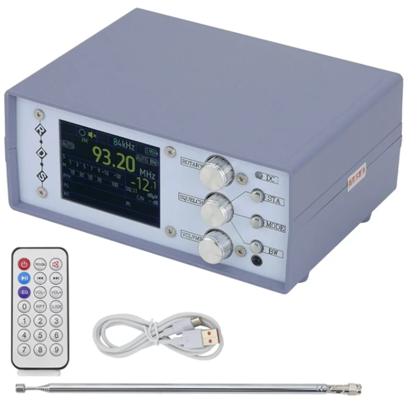 TEF6686-DESK Blue Desktop Radio pre DSP RDS AM FM SW Full Band Radio s jedným reproduktorom
