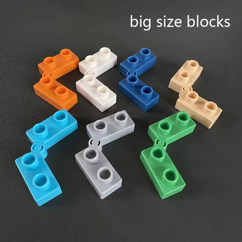 Tehly veľkej veľkosti Závesné kĺbové diely DIY Vzdelávacie budovy Kompatibilné s tehlovou hračkou Lego Duplo pre deti