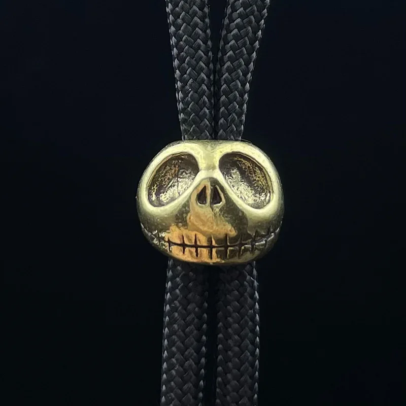 Tekvica lebka hlava mosadz nôž korálka EDC Outdoor DIY paracord tkaná šnúrka prívesok ručne vyrábaný punk kúzla šperky príslušenstvo