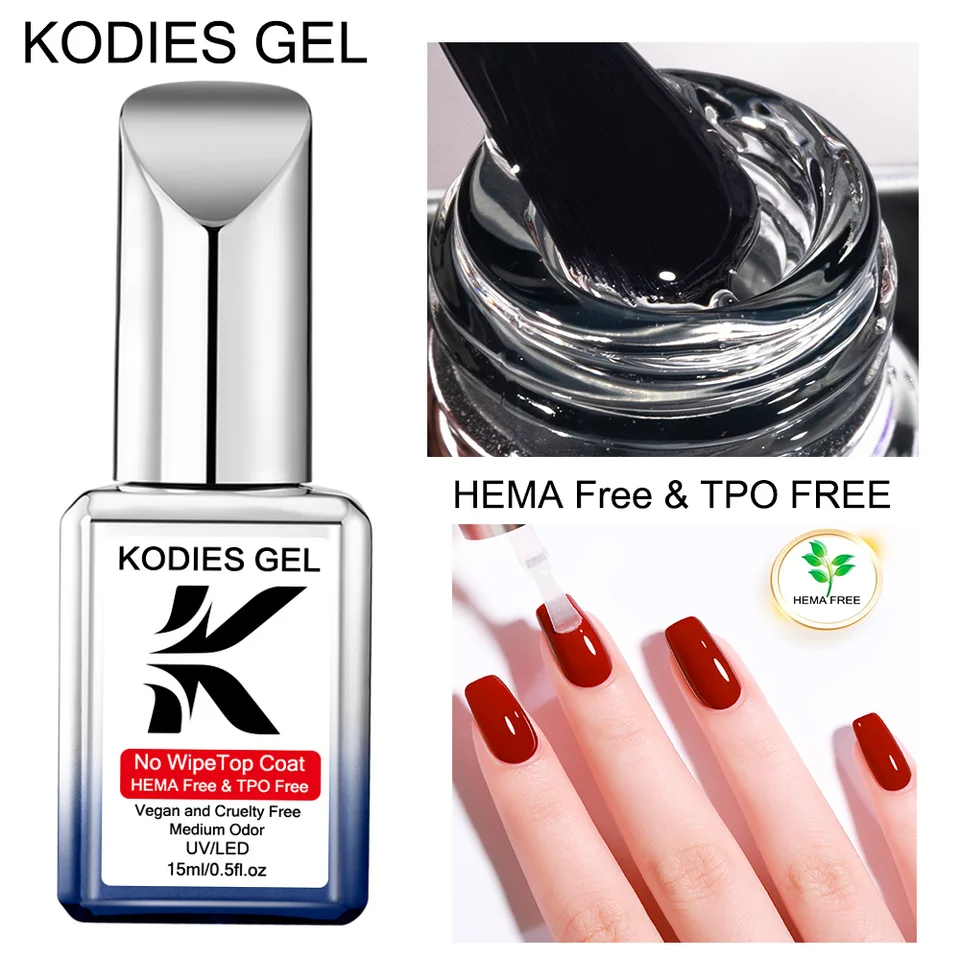 Tela gél hema voľný vrchný náter gél na nechty lak na nechty 15 ml Žiadny TPO Zdravé polotrvácne UV gél UV Gél pre lak na oprave manikúry lesk Least Finish