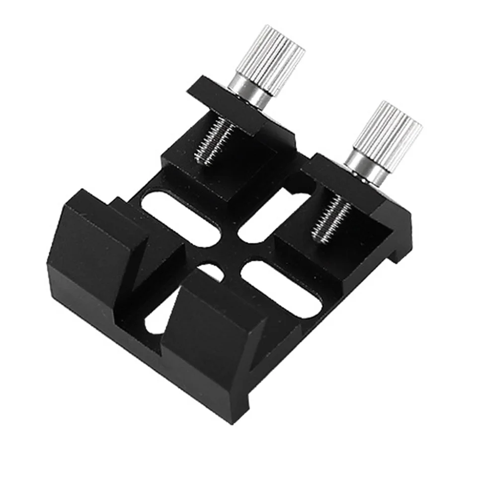 Telescope Finderscope Mount Dovetail Slot Plate Groove Finderscope Bracket Astronomické ďalekohľadové doplnky, čierne