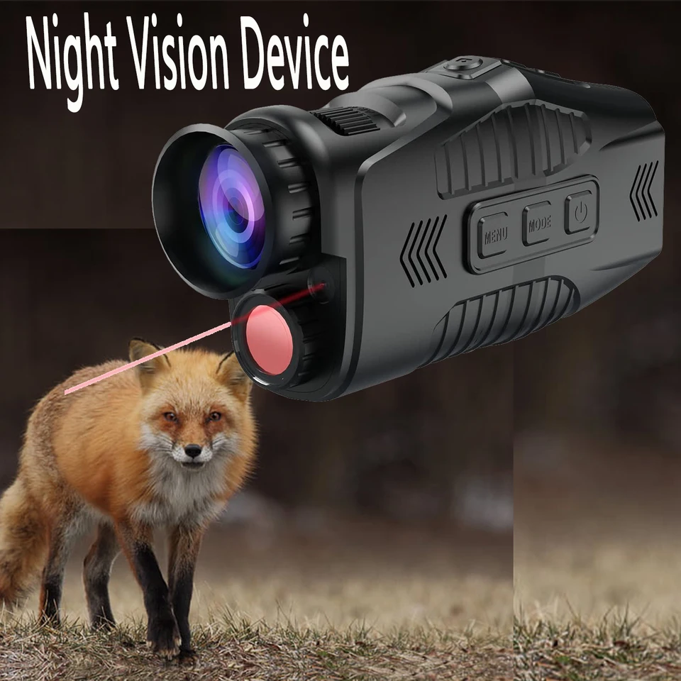 Telescope Night Vision Device HD Monokulárny R11 Infračervené 6x digitálne svetlo Zoom Hunting Full Temness Outdoor Exploring and Night