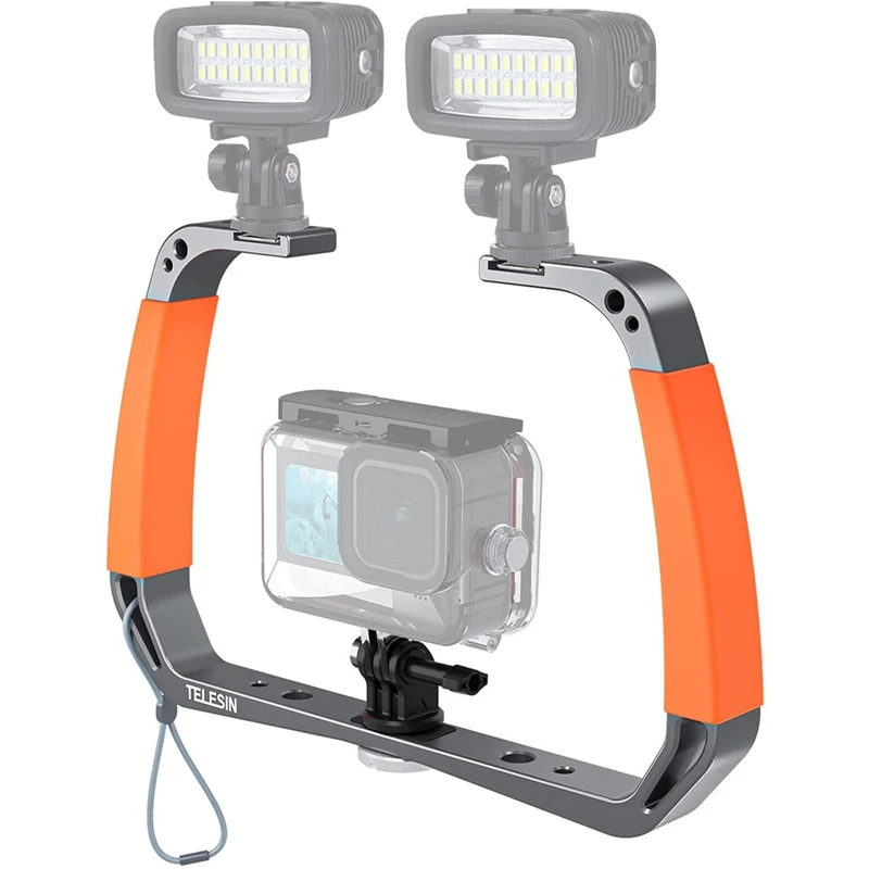 Telesin Diving Run Runheld Video Video Dive Light stabilizátor podnos pre GoPro Max Hero 10 9 8 7 6 5