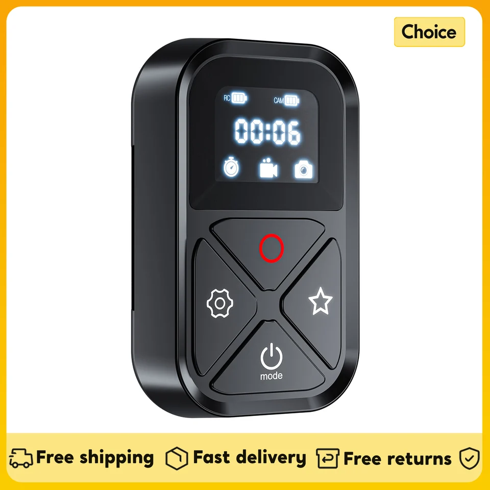 Telesin Waterproof Smart BT Wireless Diaľkové ovládanie s obrazovkou LED displej 80 m Pracovná vzdialenosť pre GoPro 12 11 10 9 8 Max