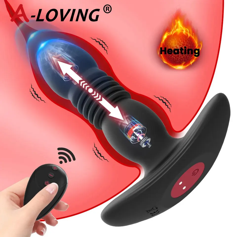 Teleskopický análny vibrátor pre človeka oneskorenie ejakulácie pohlavné hračky pre mužov homosexuálov Hating lian plug plug plug prostaty masážny masáž