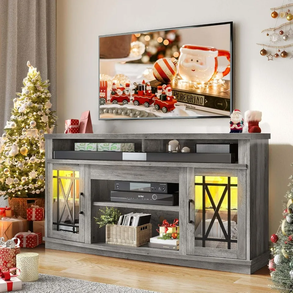 Televízny stojan Moderné zábavné centrum pre obývaciu izbu, 32 '' s vysokým obsahom televíznej mediálnej konzoly pre 65 55 palcov, televíznu skrinku