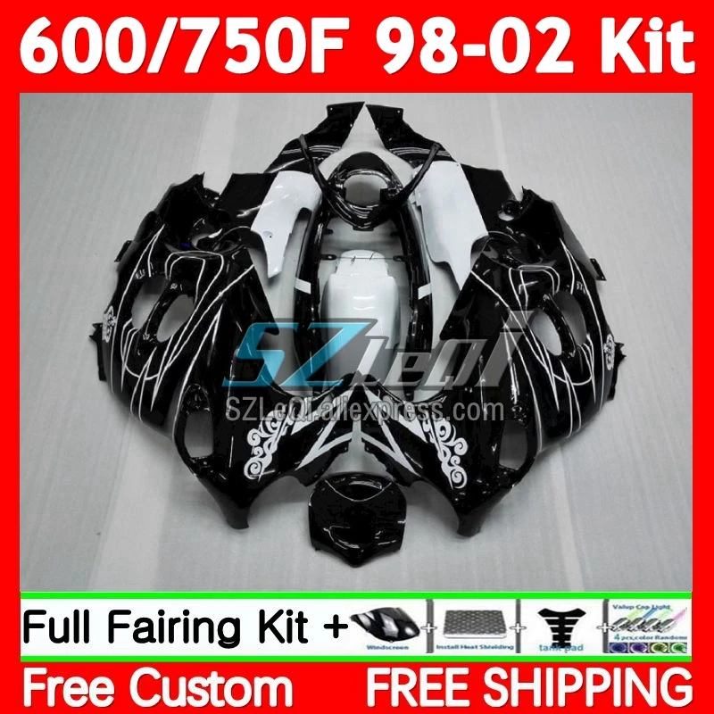 Telo pre Suzuki Katana GSXF 750 600 GSXF750 72NO.17 GSX600F 98 99 00 01 Čierna biela 02 GSXF600 1998 1999 2000 2001 2002 Fairing