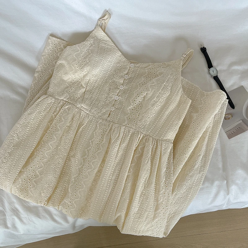 Temperament sladké dámske šmykľavky leto Nový vysoký pás štíhly fit gentle štýl A-line dreses elegantné plážové šaty v krku