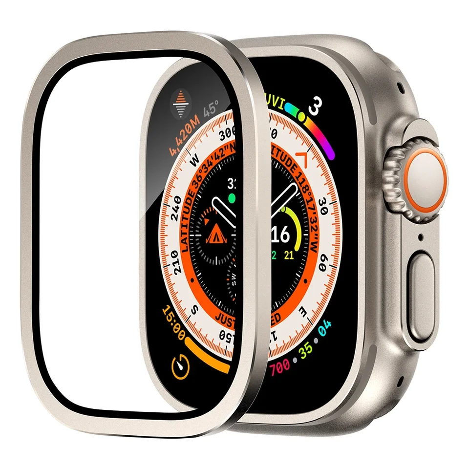 Temperované sklo pre Apple Watch Ultra 2 49 mm Screen Chráni kovový rámec Anti-Scratch for Iwatch Series Ultra 49 mm príslušenstvo