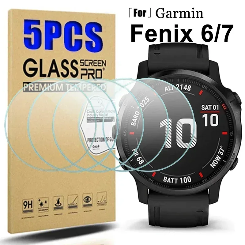 Temperované sklo pre Garmin Fenix ​​7 7s 7x 6 6S 6x Pro Sapphire HD Screen Film pre Fenix ​​7 7S 7x