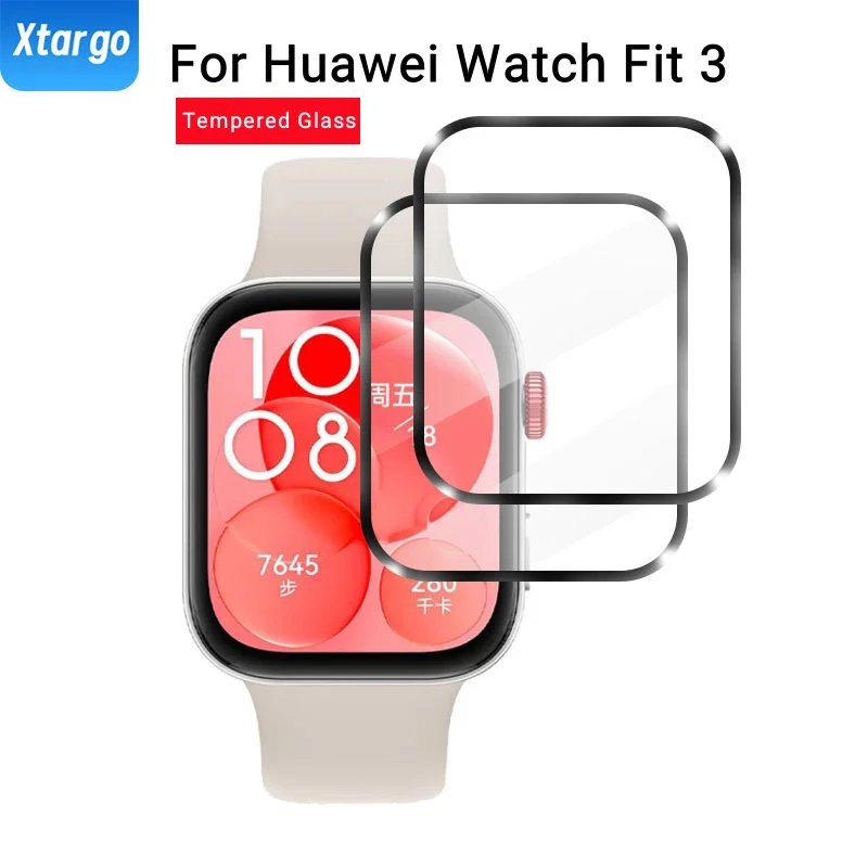 Temperované sklo pre Huawei Watch Fit 3 Protector Film Smartwatch Smartwatch Anti-Scratch Chránič obrazovky pre Huawei Watch Fit 3