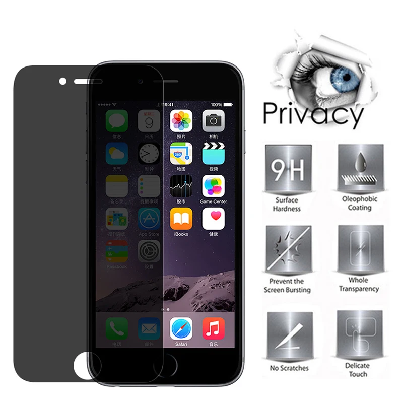 Temperované sklo pre ochranu osobných údajov pre iPhone 5 5S 6 7 8 Plus ochranné chrániče obrazovky proti spy pre iPhone SE 2016 2020 2022