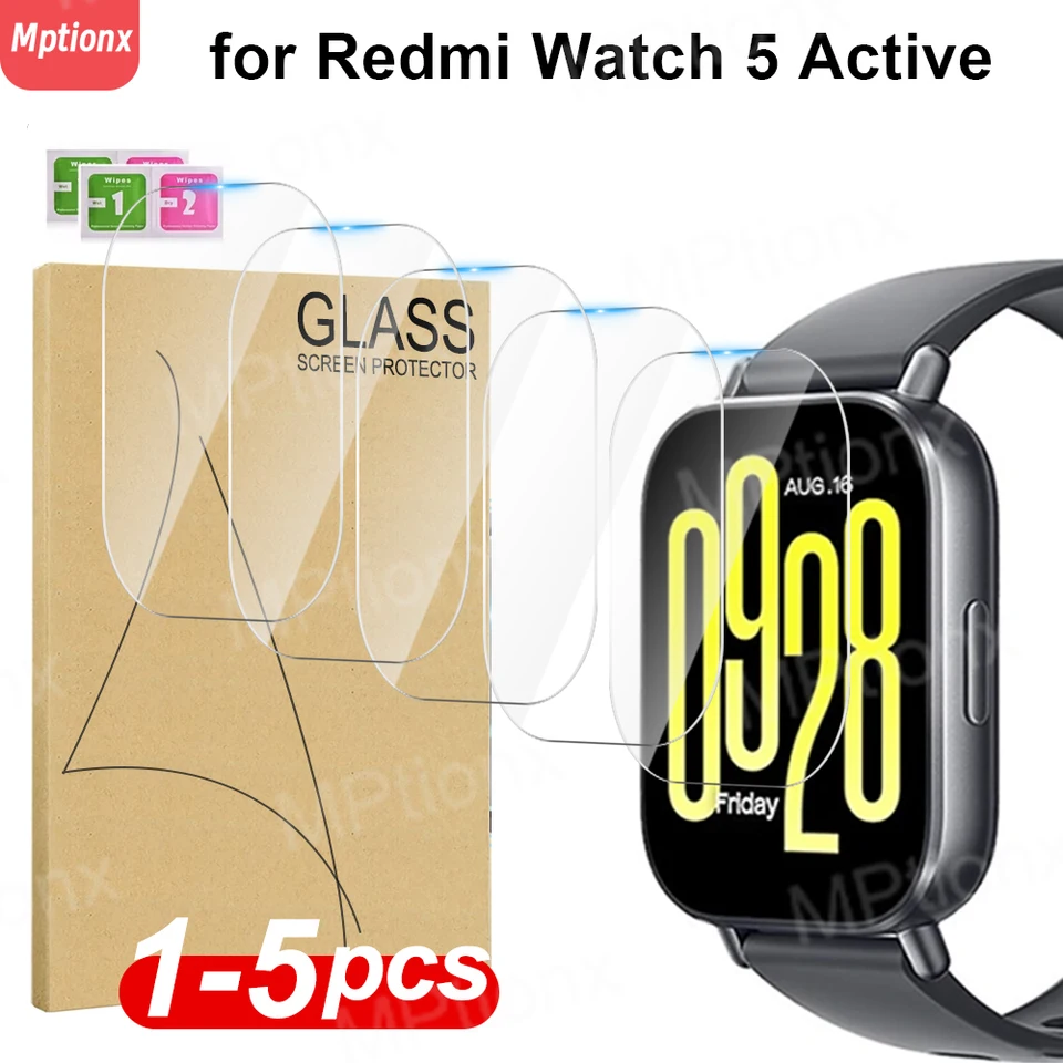 Temperované sklo pre Xiaomi Redmi Watch 5 Active Smart Watch Screen Protector Anti-Scratch pre Mi Redmi Watch 5 4 Film Film