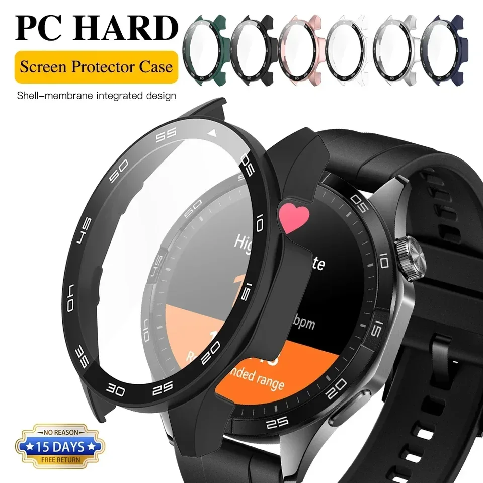 Temperované sklo+puzdro na PC pre Huawei Watch GT 4 46 mm 41 mm / GT4 46 41 mm Smart Watch Accessories Plné krytie Ochranné tvrdé puzdrá