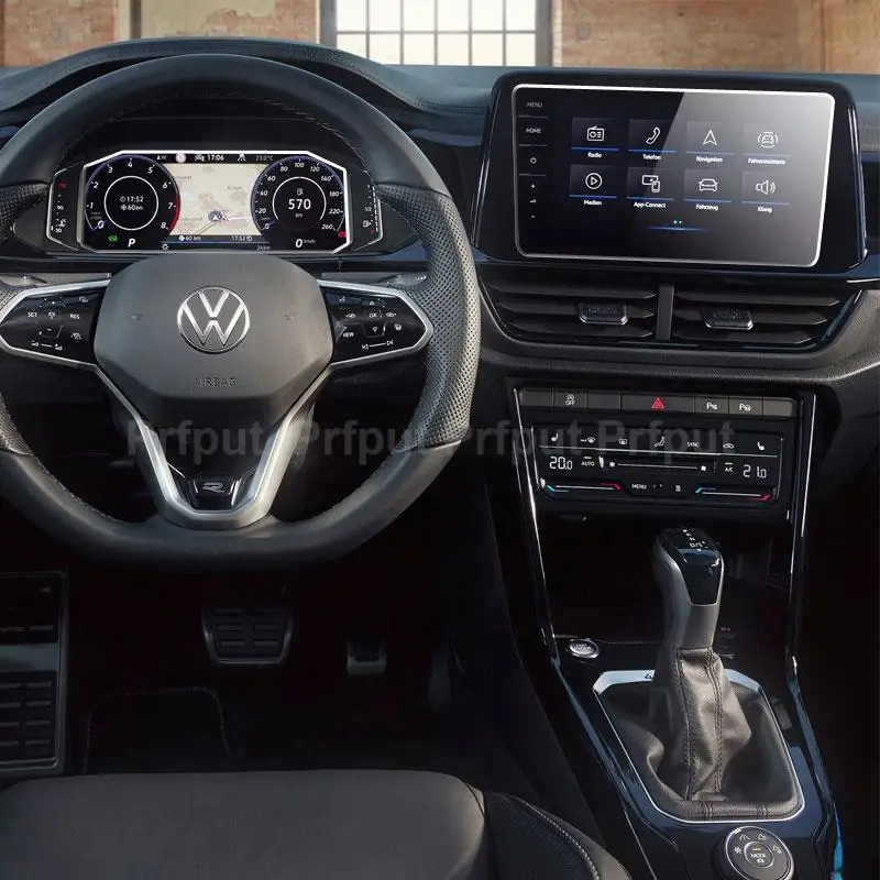 Temperovaný sklenený chránič filmu pre Volkswagen T-ROC 2022 CAR Radio GPS navigačnú navigačnú obrazovku Auto interiér