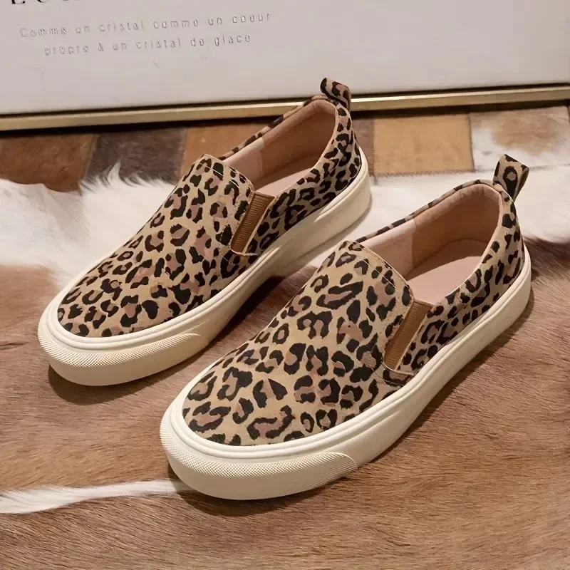 Tenisky dámske dizajnérske topánky Leopard Sneaker for Woman Slip na neformálne pohodlné ploché topánky Žena Polety
