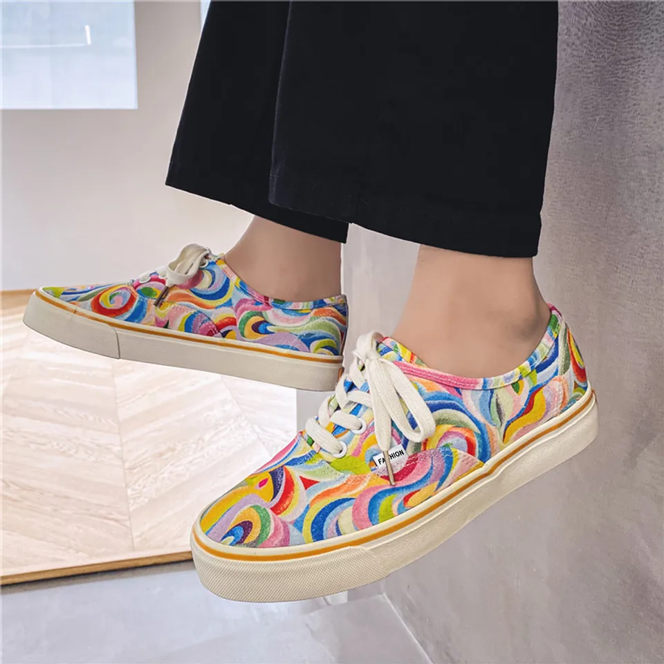 Tenisky dámske topánky plátno topánky Ženy vkĺzli na espadrilles žena Pohodlné guľaté prsty Flats Flat Dám