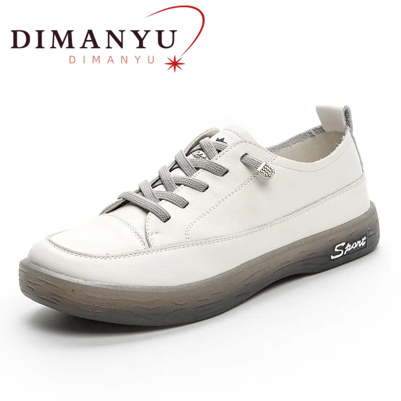 Tenisky mokasíny dámy Skutočná koža veľká veľkosť 41 42 Spring Lace-up biele topánky Ženy Príležitostné mäkké jediné ploché topánky Ženy