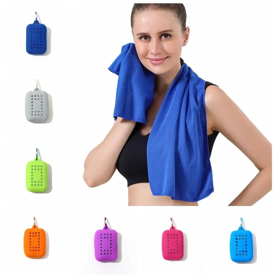 Tenisový rýchly sušenie chladiaceho chladiaceho ľadového uteráka Absorpcia potu mikrovlákna Cold Šport prenosná skladacia fitness cool uterák jogu