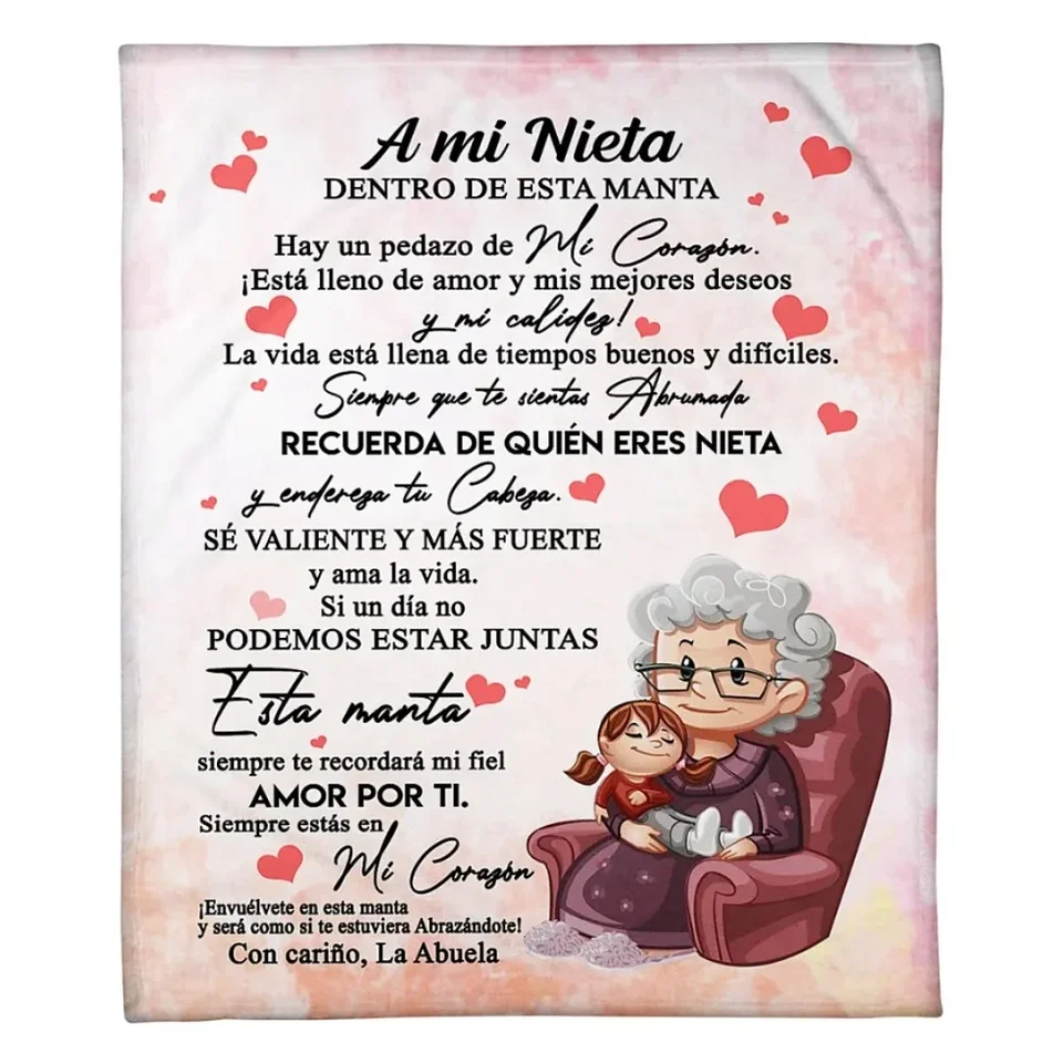 Tenká prikrývka mojej vnučke para mi Nieta-fleece prikrývka Hoď mäkká teplá kancelária Sofa Spal koleno prikrývka pre dospelých dospievajúcich deti