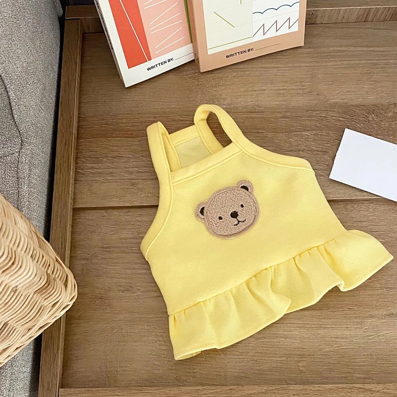 Tenká sukňa s sukňou jar leto letné bahnauzer oblečenie Teddy Mäkké šaty šteňa puppy masívna farebná nočná psa