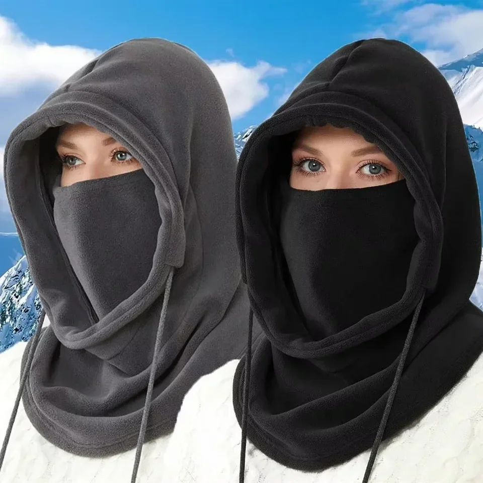 Tepelná fleece balaclava klobúk s kapucňou krk teplejšia cyklistická maska ​​na tvár vonkajšie zimné lyžovanie športová maska ​​Mask Muži cyklistické maskované čiapky