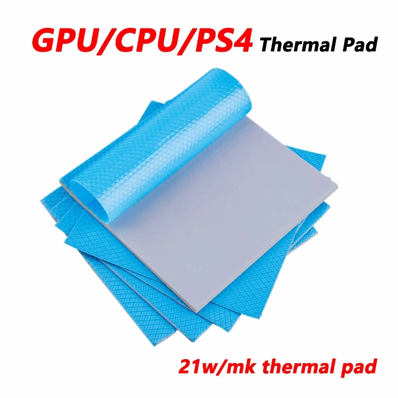 Tepelná podložka Vysoko kvalitná 21W/mk 100x100 mm tepelná vodivosť CPU chladenie chladiča