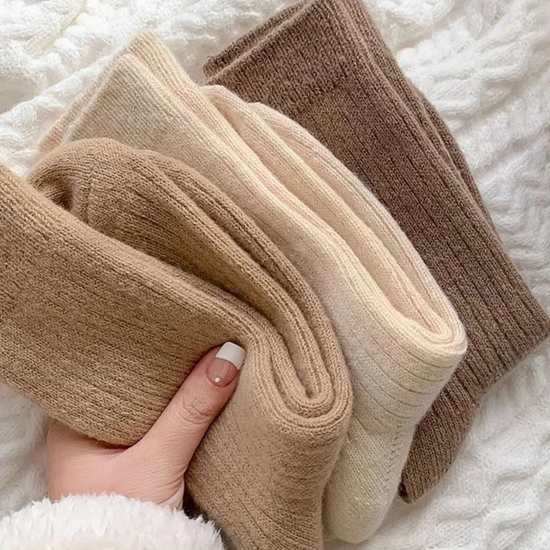 Tepelná vlna Cashmere Dlhá ponožka pre ženy Domovské oblečenie spánok zahusťuje teplé posádky ponožky ponožky