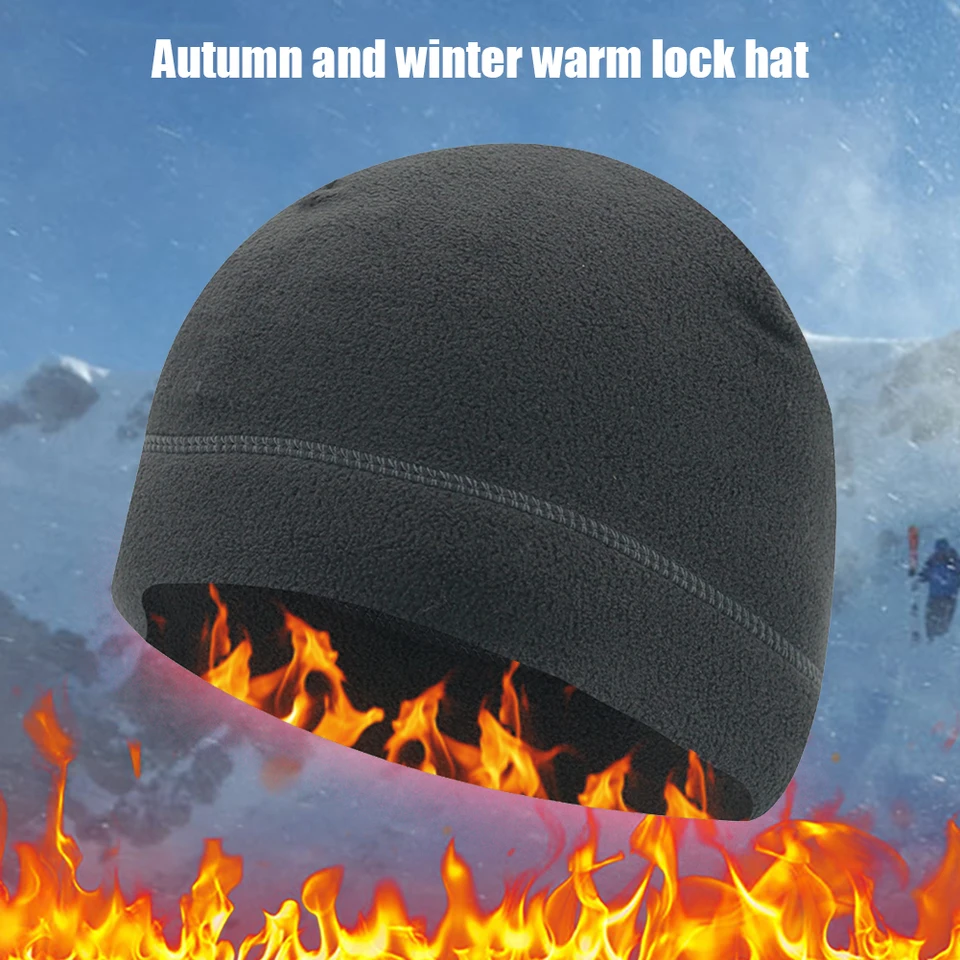 Teplá čiapka klobúky vetru odolný fleece čiapky studený dôkaz zimný teplý klobúk Thermal Fleece Športový klobúk pre beh cyklistické lyžovanie