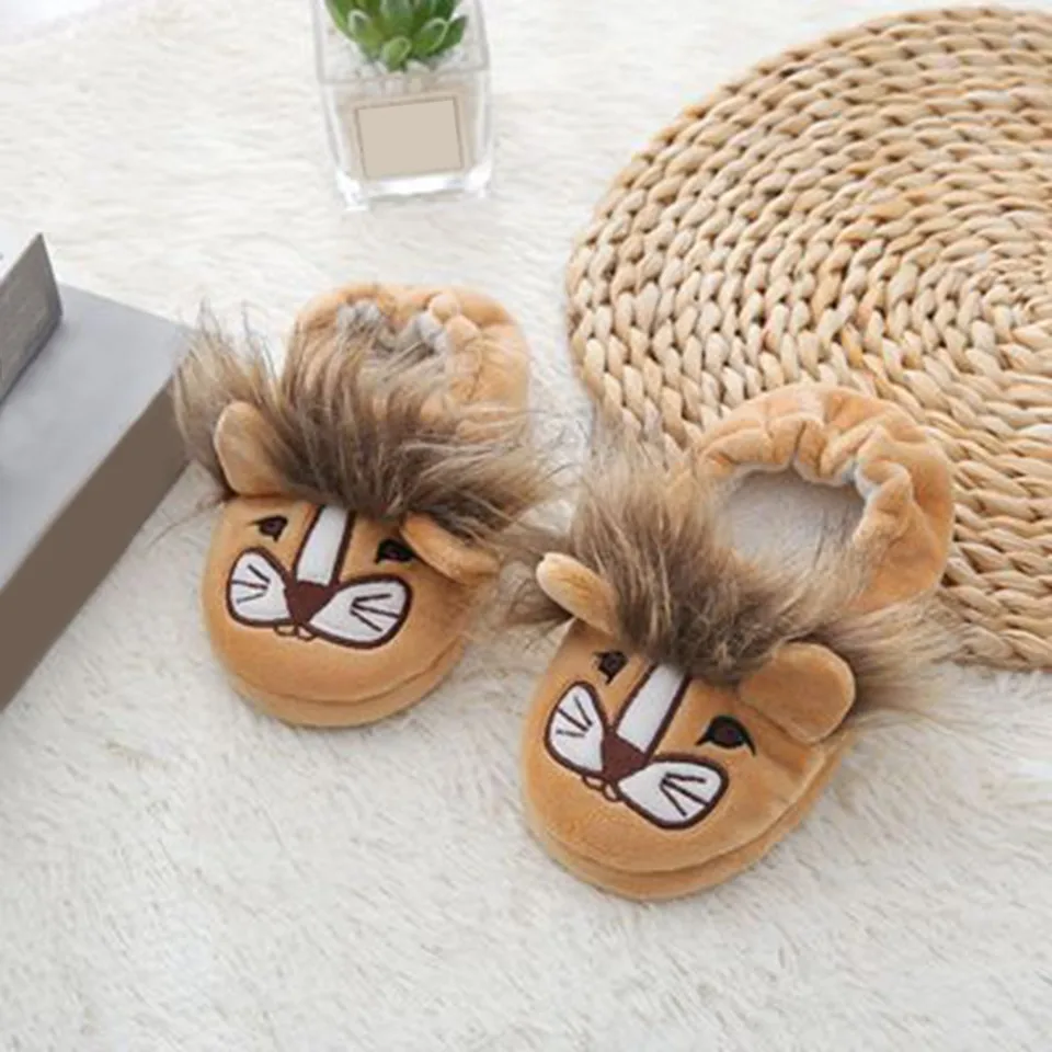 Teplé detské bavlnené papuče Cartoon Design Indoor Furry topánky Pohodlné a autá papuče batoľa chlapec