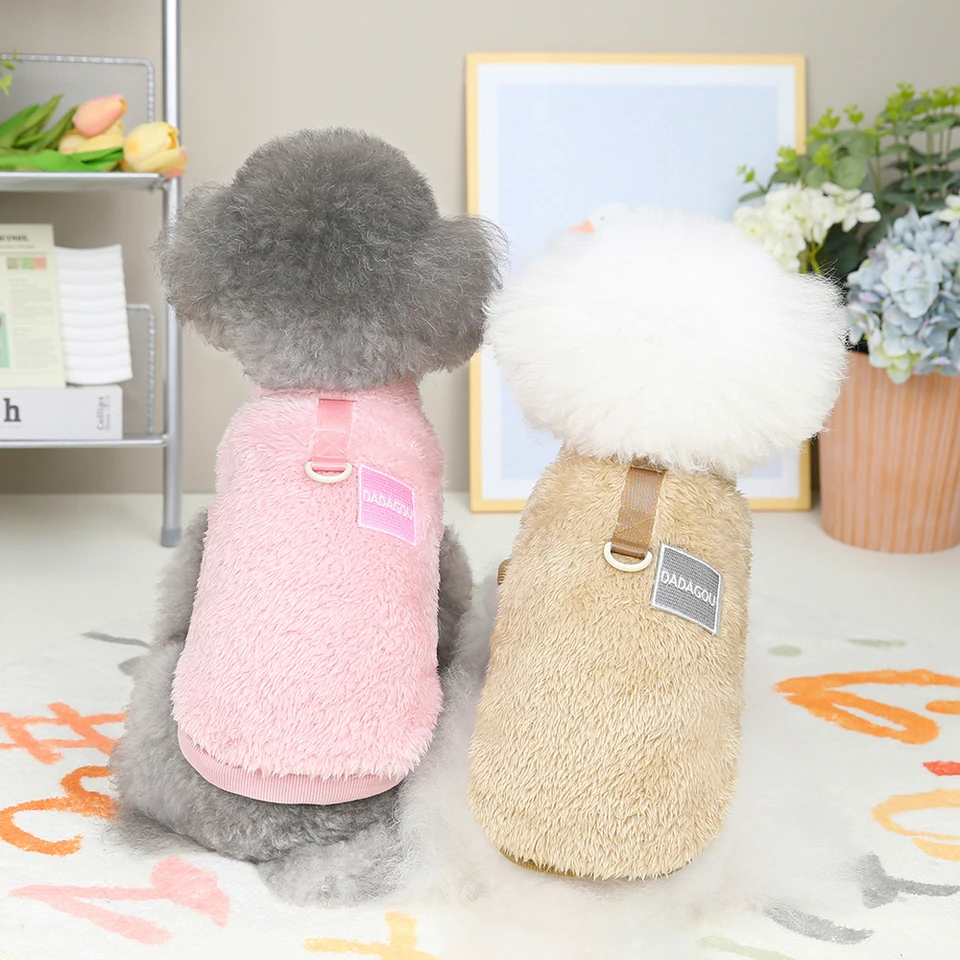 Teplé kožušinové odevy šteňa psie zimné oblečenie Pet Cloching Soft Fleece Small Dogs outfit Sweater Coat