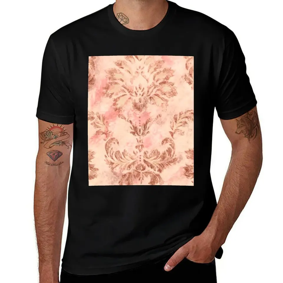 Teplé tričko Damask Tričko na mieru tričko Plain pánske biele tričká