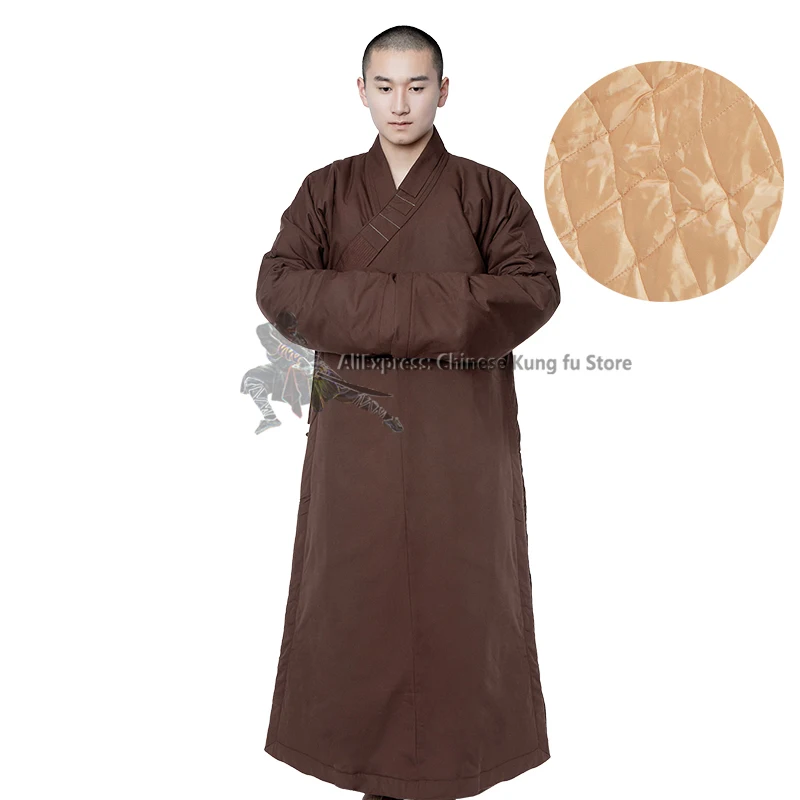 Teplý budhistický rúž Shaolin Monk šaty kung fu uniforma Wushu bojové umenia meditačný oblek