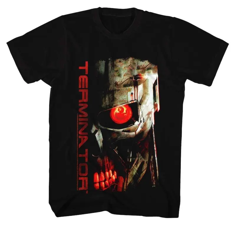 Terminator Red Eye čierne tričko pre dospelých