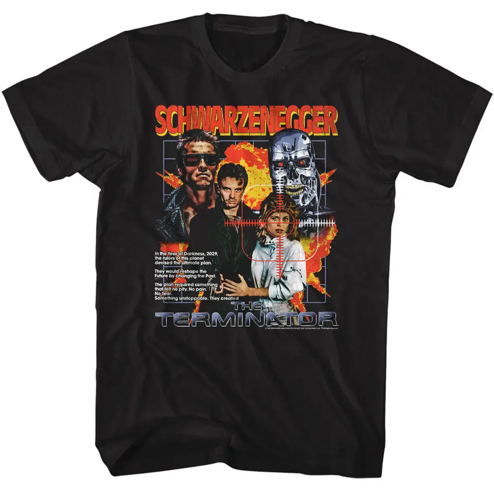 Terminátor film Schwarzeneggor v roku Darkness 2029 Pánske tričko