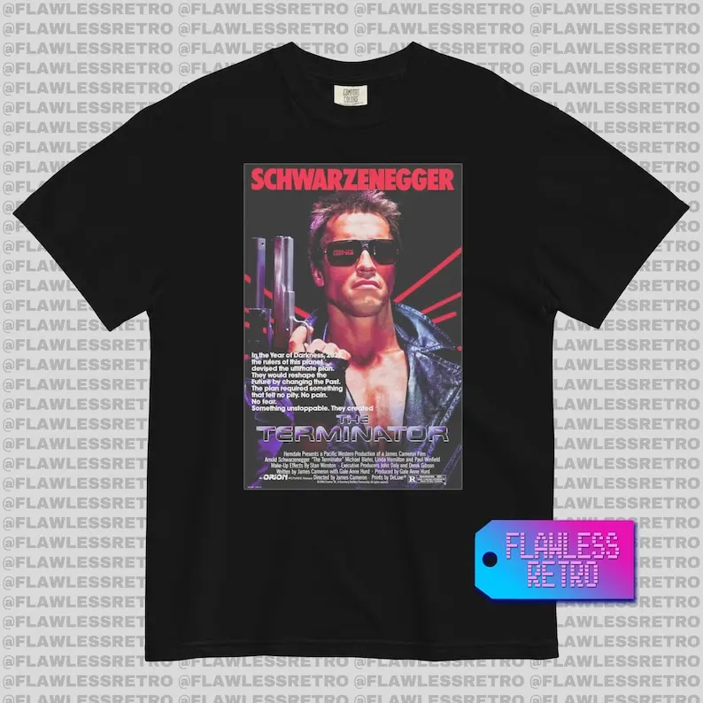 Terminátor retro filmový plagát T košeľa Vintage Tees retro vintage vintage filmový plagát T košeľa retro filmový plagát