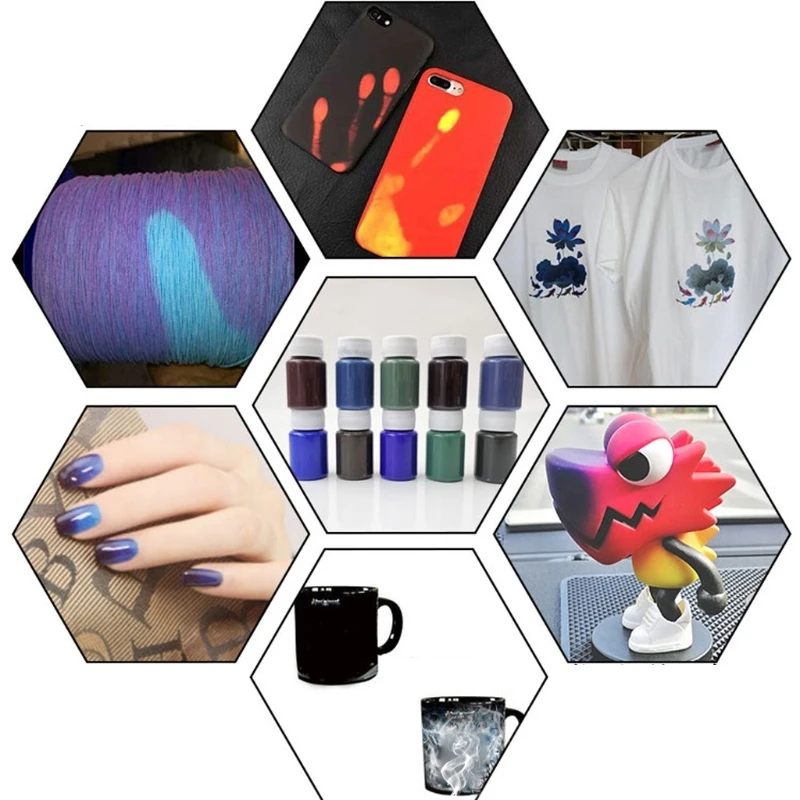 Termochromická teplota aktivovaná pigment Pigment prášok citlivé na teplo, ktorý mení prášok pre laku na živicu Epoxy Art Craft