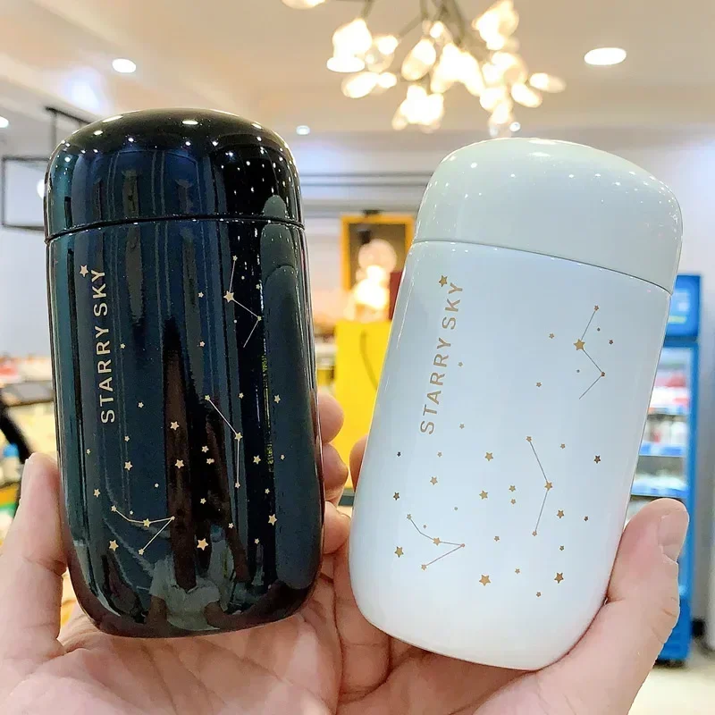 Termos fľaša Starry Sky Mini malá kapacita nepriepustný hrnček na kávu 304 Vákuová banka z nehrdzavejúcej ocele 200 ml termo fľaša