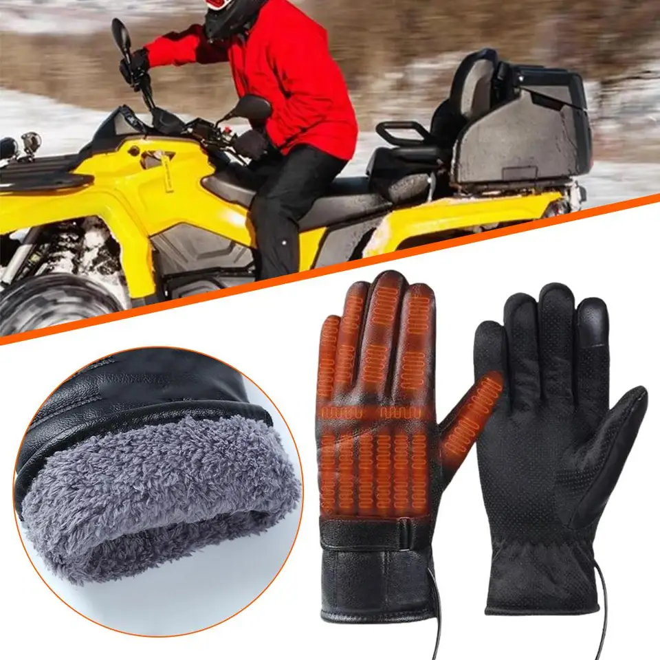 Termálne vykurovacie rukavice na motocykli zimné vykurovacie rukavice zimné elektrické rukavice batériové rukavice ruky ruky vodotesné rukavice no r9y0