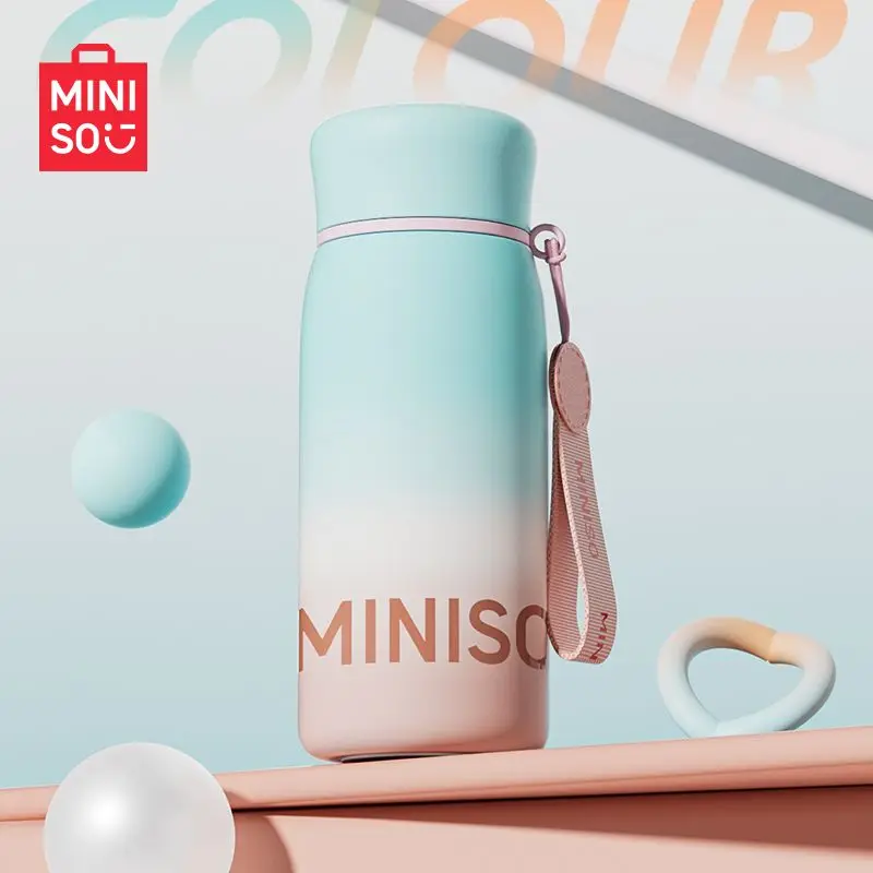 Termálny pohár miniso pre študentky a muža 2024 Nový vysoko vyzerajúci vodný pohár, módny a ľahký čajový pohár