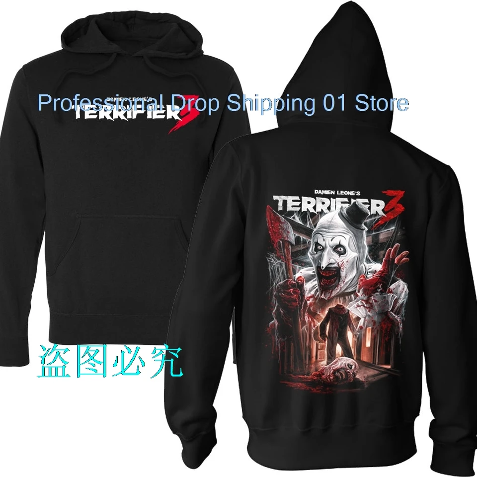 TERRIFER 3 Heads Will Roll Zip Hoodie 2024 Horor Movie Merch s dlhým rukávom Streetwear Wensing Men mikiny mikiny Oblečenie 3