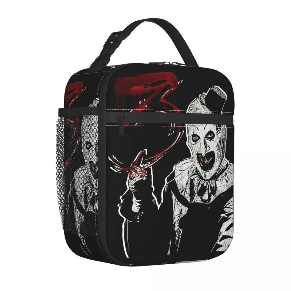 TERRIFER 3 HORROR MOVE KLOWN Izolované obedové tašky Prenosné opakovane použiteľné chladič obedové box