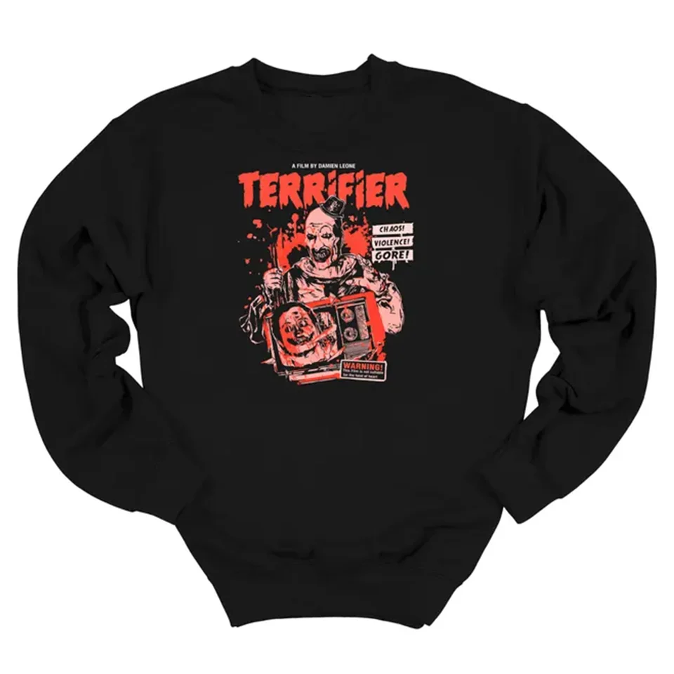 TERRIFER ART KLOWN SCARY CLOWN HOODY CREWNECK TOP Ženy Men módne hiphop hiphop s dlhým rukávom Cosplay cosplay mikiny nové